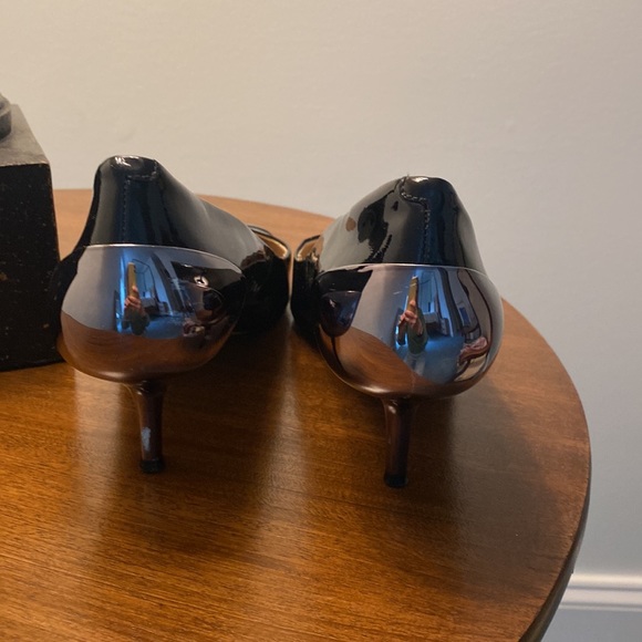 Pumps, patent leather black and silver - Enzo Angiolini - Picture 3 of 8